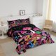 thumbnail image 2 of Exótico set de cama de setas para Niños Niñas,Plantas silvestres Borgoña Planta Todos, 2 of 7