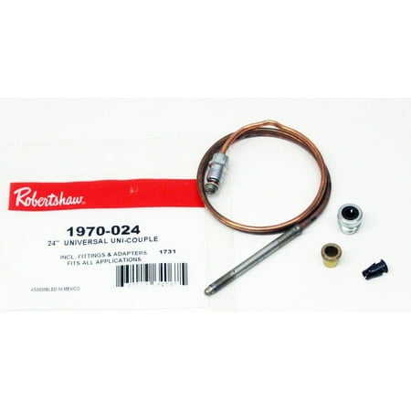 

Robertshaw 1970-024 Robertshaw 1970-024 24 Thermocouple Threaded Uni-Couple with Zip Nut