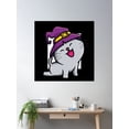 thumbnail image 2 of Witch Cat Poster Wall Art, Modern Wall Decor For Living Room Bedroom, 8x12 UNFRAMED, 2 of 3