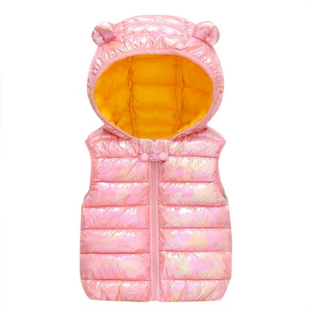 

Dadaria Toddler Jacket 6M-3Y Toddler Baby Girls Winter Cartoon Windproof Coat Hooded Warm Outwear Waistcoat Pink 90 Toddler