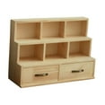 thumbnail image 2 of Armario de almacenamiento de madera, organizador de escritorio, versátil, decorativo con 2 cajones, 2 of 9
