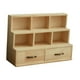 thumbnail image 2 of Gabinete de almacenamiento de madera, gabinete de mesa, organizador de maquillaje decorativo rústico. 2 cajones, 2 of 9