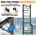thumbnail image 3 of Support de Cylindre en Acier Robuste pour Réservoirs de Gaz Réfrigérant, Stockage Sécurisé pour 1x50 lbs & 2x30 lbs Ou 3x30 lbs, Organisateur Résistant à la Rouille et Peu Encombrant pour Atelier de Garage Automobile, 15x12x48 Pouces, Noir, 3 of 6