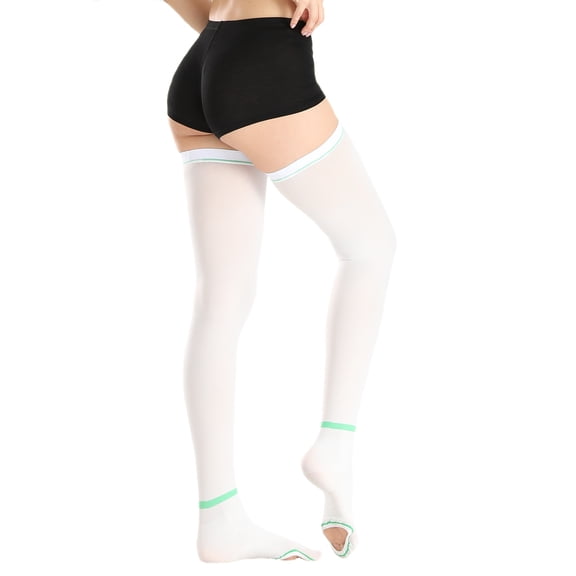 MATAYO Anti Embolism Stockings For Women & Men,15-20 mmHg Thigh High Compression Socks,Medical Support Hose with Inspect Toe Hole For Relieve Post Surgery Swelling,Edema,DVT