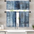 thumbnail image 1 of 36 Inch Kitchen Curtains Blue and Grey Abstract Art Window Curtains and Valances Set of 3, Modern Art Background Short Tier Curtain for Kitchen,Vintage Small Kitchen Decor, 1 of 5