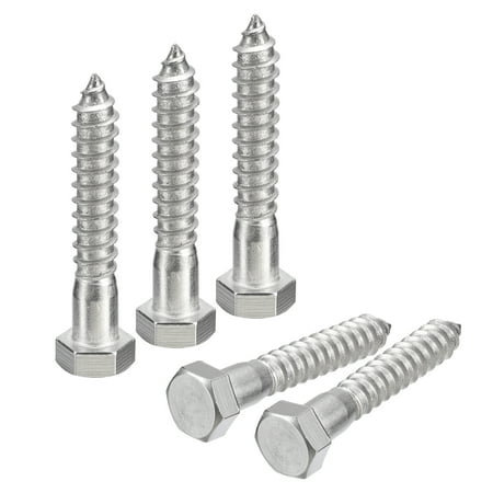 

Uxcell Hex Head Lag Screws Bolts 1/2 x 3 304 Stainless Steel Partial Thread Wood Screws 15 Pack