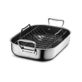 thumbnail image 1 of HexClad Hybrid Nonstick Small Roasting Pan with Rack DishwasherFriendly OvenSafe Up to 900F Compatible with All Cooktops, 1 of 1