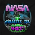 thumbnail image 2 of Airbrushed Space NASA Comin in Hot Unisex Plus Size Graphic Tee Brisco Brands 4X, 2 of 4