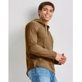 thumbnail image 2 of Hanes Men's Originals Hoodie Lightweight Hooded Sweatshirt Henley Collar Sizes S-3XL, 2 of 7