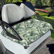 Xoenoiee Palm Leaves Golf Pattern Universal Fit Golf Cart Seat Covers, Comfortable Golf Cart Seat Blanket Accessories, Travel Sports Golf Cart Seat Covers