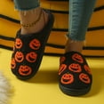 thumbnail image 4 of KEVCHE Halloween Cute Pumpkin Cotton Closed Toe Slippers for Women, Soft Warm Indoor House Foam Slippers, Cozy Fluffy Fall Winter Home Footwear for Bedroom Comfort, 4 of 4
