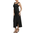 thumbnail image 4 of INSPIRE CHIC Women's Cocktail Dress Bow Tie Backless Square Neck Sleeveless Ruched Bodycon Dresses S Black, 4 of 5