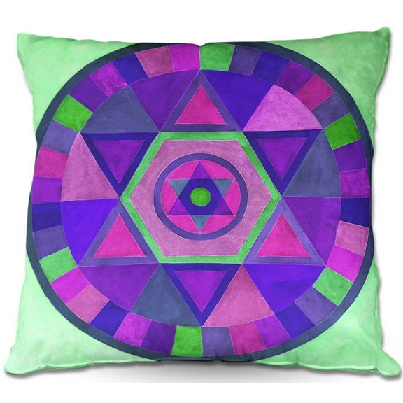 DiaNoche Designs Throw Pillows from Artist Jennifer Baird - Mandala II C