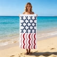 thumbnail image 6 of 4th of July Patriotic Beach Towel, Oversized Quick Dry Absorbent Bath Cloth, Soft Skin Friendly Fabric for Seaside Vacation Outdoor Holiday Use, B, 6 of 6