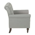 thumbnail image 6 of Living Room Chairs Modern Accent Linen Fabric Arm Chair Comfy Upholstered Tufted Club Single Sofa Light Gray, 6 of 10