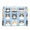 thumbnail image 7 of Yayeee Collapsible Cube Storage Bin with Lid Fabric Closet Decorative Basket with Handles, Cartoon Cute Cat, 7 of 7