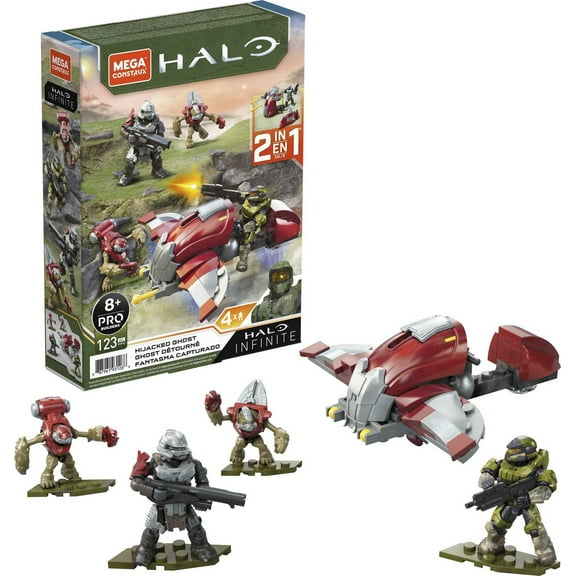 MEGA Halo Hijacked Ghost Vehicle 2-in-1 Halo Infinite Building Set