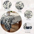 thumbnail image 5 of Navy Botanical Table Cloth Waterproof Tablecloths, Blue Dragonfly Flower Leaf Retro Style Tablecloth Dining Table Cover for Kitchen Party Tabletop Outdoor, Square Tablecloth 54x54 Inch, 5 of 9
