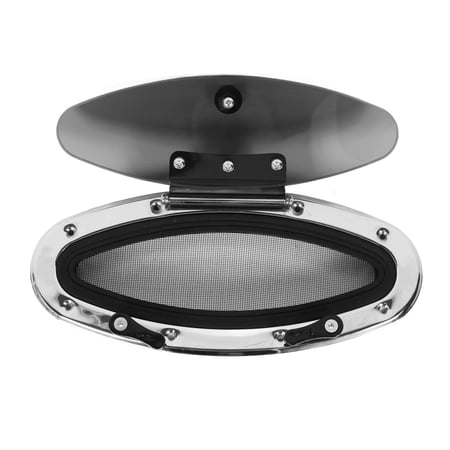 300 X 105mm Boat Porthole with Switch Handle Inside Opening Tempered Glass Resistant Waterproof for Marine Yachts