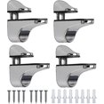 thumbnail image 1 of Soporte de estante de vidrio de 4 piezas, estante de vidrio de baño de aleación de zinc pulido ajustable, 1 of 5