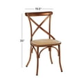 thumbnail image 3 of DecMode Metal Dining Chair with Brown Rattan Seat, Set of 2, Copper, 3 of 9