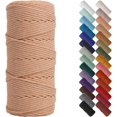 thumbnail image 1 of NOANTA Brick Red Macrame Cord 3mm x 109yards, Colored Macrame Rope, 3 Strand Twisted Cotton Rope Macrame Yarn, Colorful Cotton Craft Cord for Wall Hanging, Plant Hangers, Crafts, Knitting, 1 of 7