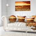 thumbnail image 3 of Designart Cloudy Dramatic Sunset in Desert - Landscape Printed Throw Pillow - 12x20, 3 of 5