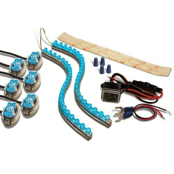 Street Fx 1044654 Electropods Blue/Chrome Motorcycle Prokit