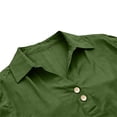 thumbnail image 4 of Shirts for Women Trendy Casual Tops for Women Casual Short Sleeve Linen Blend Shirt Breathable Button Down Top With Turn Down Collar for Everyday Comfort, 4 of 5