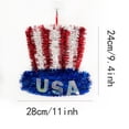 thumbnail image 4 of 4th of July Tinsel Wreath for Front Door, Patriotic Decorations, Glitter Star Shape Red White and Blue American Flag Wreaths for Independence Day Memorial Day Wall Window Home Party Supplies, 4 of 6