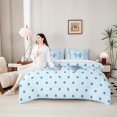 thumbnail image 4 of Erosebridal Teens Blue Bowknot Bedding Comforter Set 7 Pieces,Cute Polka Dots Bowtie Full Bedding Set for Kids Girls,Luxury Bedroom Decor, 4 of 6