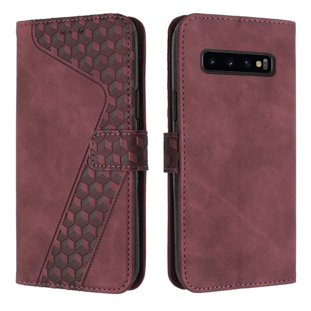 Compatible with Samsung Galaxy S10 Plus Case Wallet Design with Card Slots Magnetic Closure Cover
