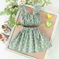 thumbnail image 2 of 2PCS Summer New Style Girls 1-4 Years Old Comfortable Sweet Cherry Love Pattern Top + Short Skirt Set Toddler Girl Clothes, 2 of 6
