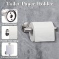 thumbnail image 5 of 3-pack Bathroom Set Brushed Silver Wall Mounted, Robe Hook, Wall Toilet Paper Holder, Towel Ring, Towel Bar 16,bathroom Accessories, Towel Rack, 304 S, 5 of 5