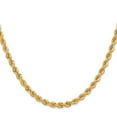 thumbnail image 2 of 14K Yellow Gold Rope Chain Necklace 22 inch 4 mm Regular with Lobster Clasp, 2 of 4