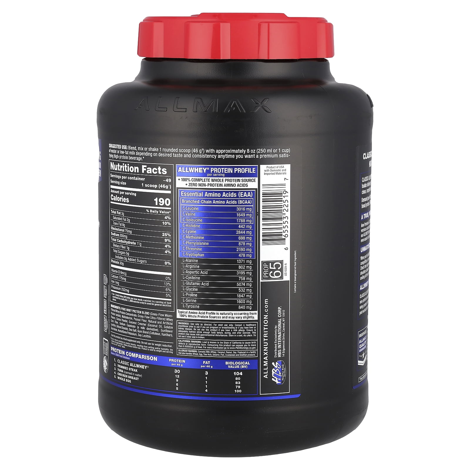 ALLMAX Classic ALLWHEY®, 100% Whey Protein, Chocolate Peanut Butter, 5 lbs (2.27 kg)