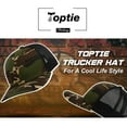 thumbnail image 4 of TOPTIE 6 Panel Trucker Cap Adjustable Snapback Cap, Structured Mid Profile-Charcoal Black, 4 of 9