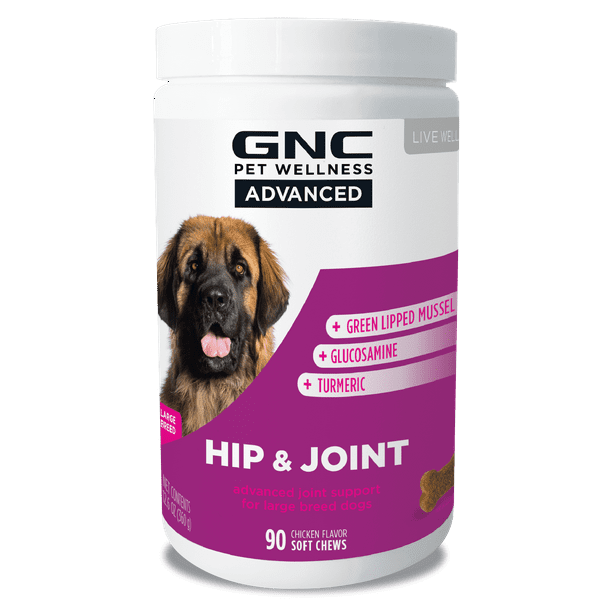 GNC Pets Advanced, Hip & Joint, LG Breed Dog Soft Chews, 90Ct 5.0g