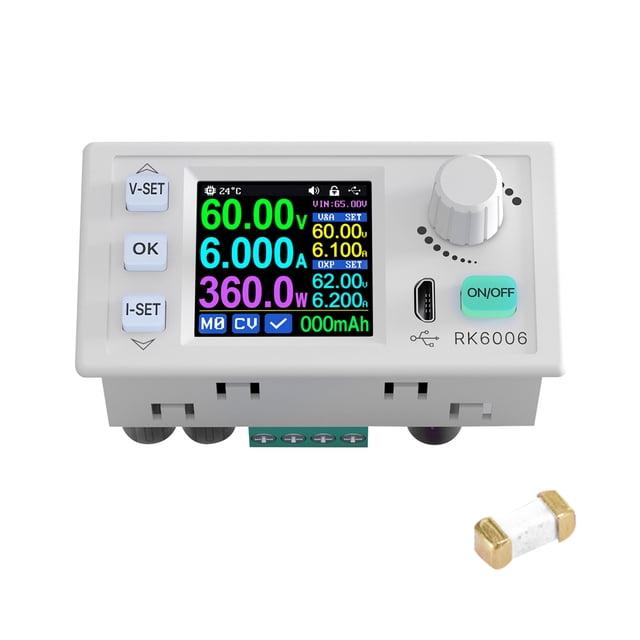 CNC Direct Current Regulated Power Supplies Constant-voltage Constant-current Maintenance Experimental Power Supplying Device 1.54inch LCD Screen Brightness Adjustable Support Firmware Upgrade