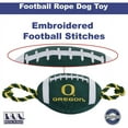 thumbnail image 3 of Pets First NCAA Oregon Ducks Strong, Durable, Chewable Football Dog Toy with Inner Squeaker and Side Ropes, Officialy Licensed, 3 of 7