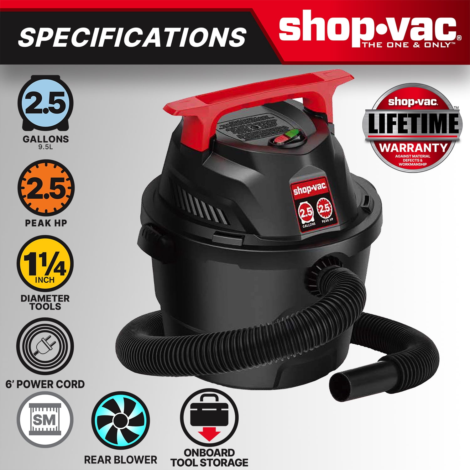 Shop-Vac 2.5G 2.5PHP Wet Dry Vac