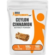 BulkSupplements Cinnamon Bark Extract Powder - 1g per Serving - 100 Grams (3.5 oz) - 100 Servings