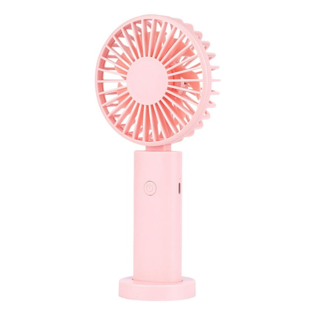 Ventilador de mano Mini ventilador portátil USB recargable 3 velocidades de viento Personal pequeño ventilador de escritorio USB para fiesta Oficina Rosa