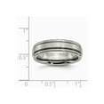 thumbnail image 2 of Titanium Grooved Edge 6mm Satin and Polished Band, 2 of 8
