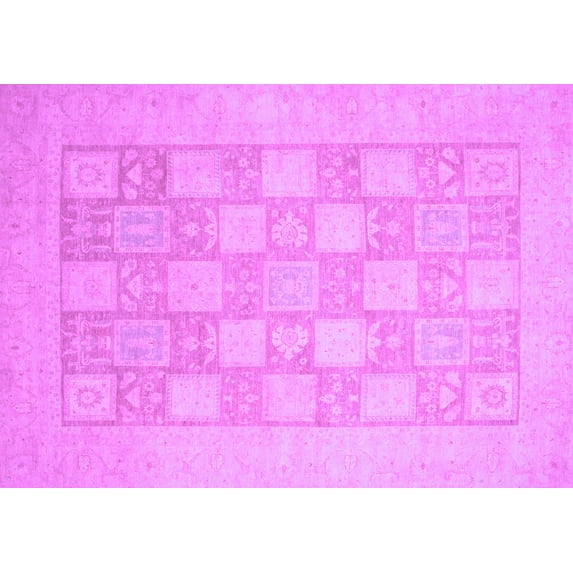 Ahgly Company Indoor Rectangle Abstract Purple Modern Area Rugs, 5' x 8'