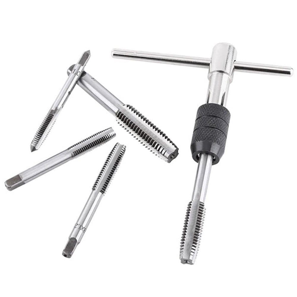 M6-M12 Metric Metalworking Hand Tool Thread Screw Tap Drill Bit Wrench T-Handle 