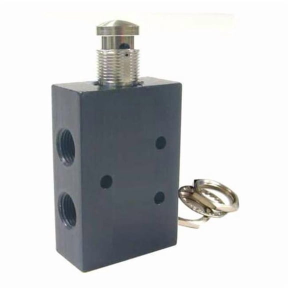 Pneumadyne Manual Air Control Valve,Button,Aluminum AM45-1/8-SR