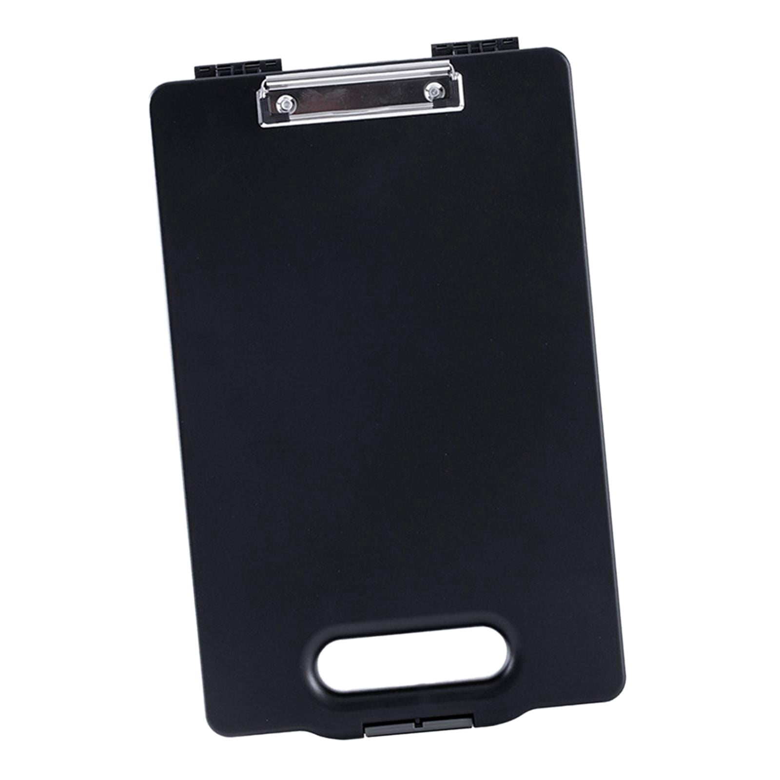 A4 Clip Board Folder Fastener File Folders Durable Storage Clipboard Box Teachers Utility Gifts Documents Paper Writing Pad Holder Work black