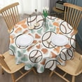 thumbnail image 3 of Colorful Camo Baseballs Pattern Round Tablecloth 60"x60",Wrinkle Wipeable Table Cloth for Kitchen Dining Room Picnic Patio Party, 3 of 6