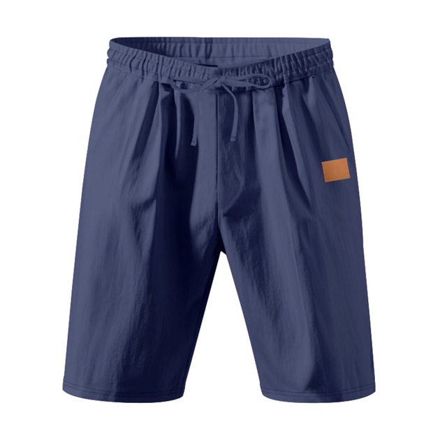 Mgmyaa Men's Linen Casual Board Shorts Classic Fit Drawstring Elastic Waist Shorts with Pockets